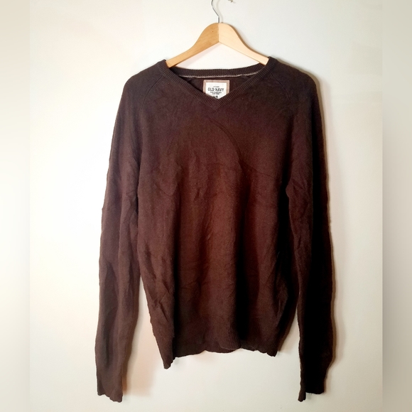 Brown 100% Cashmere Vneck Sweater - Picture 5 of 9